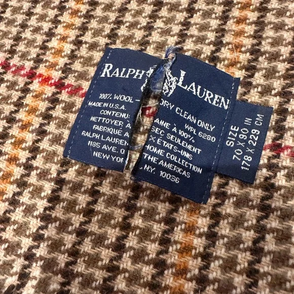 Ralph Lauren Plaid Wool blanket - Picture 6 of 6